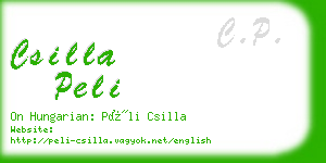 csilla peli business card